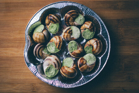 Cooking escargots food photo