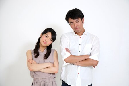 Couple thinking