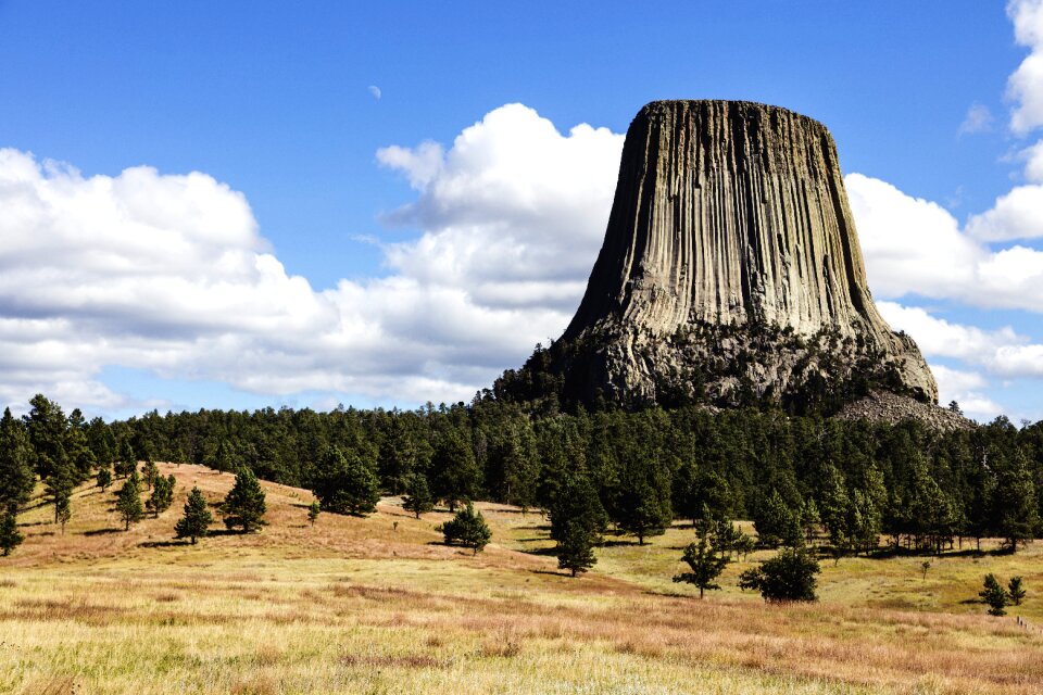 Devils tower rock mountain