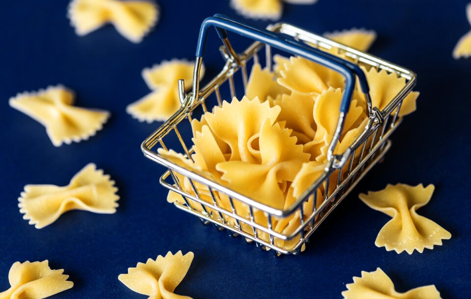Farfalle bow tie pasta