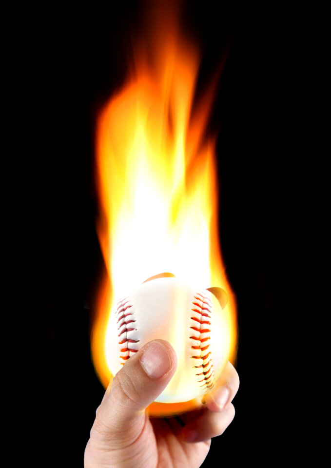 Fire ball baseball