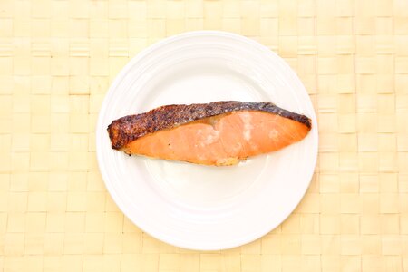 Grilled salmon food