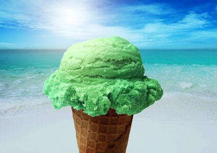 Ice cream beach summer