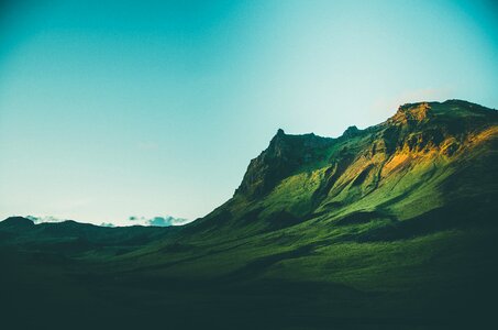 Iceland cliff landscape photo