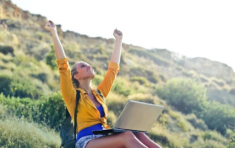 Laptop computer woman girl