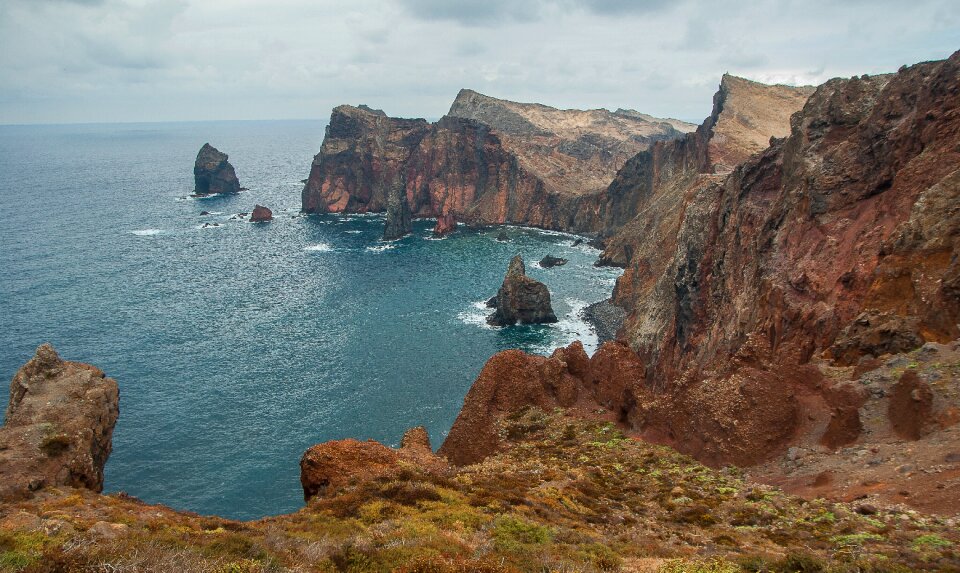 Madeira coast cliff photo