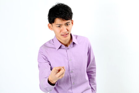 Man portrait angry