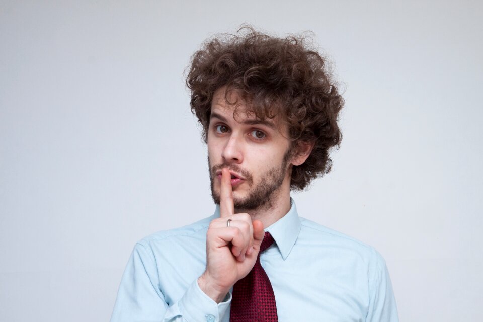 Man portrait secret