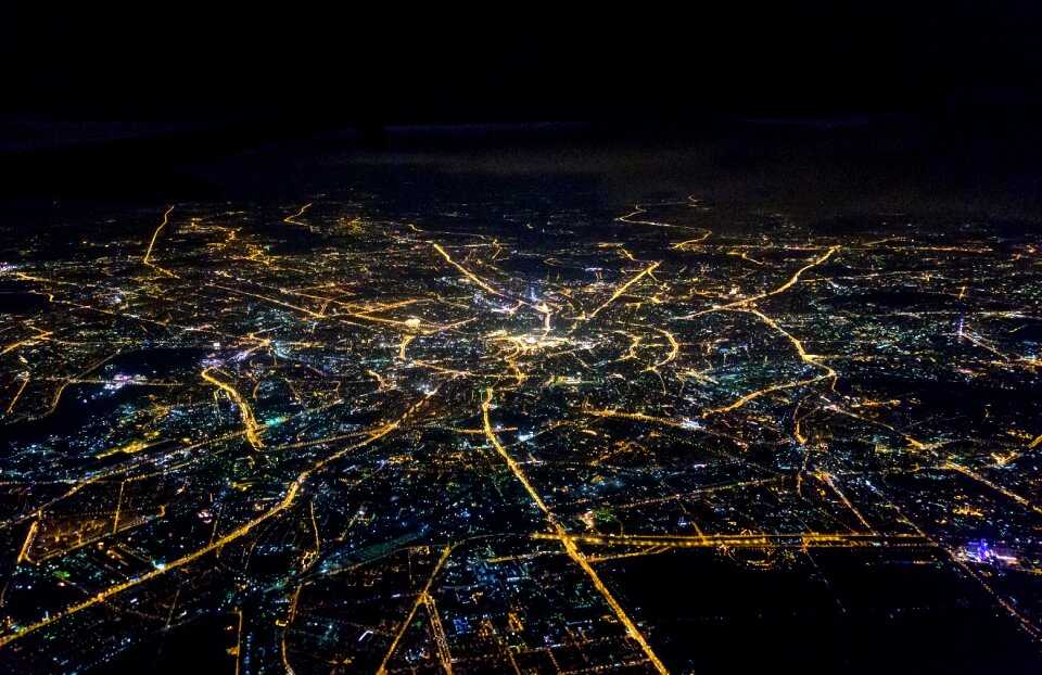 Moscow night cityscape