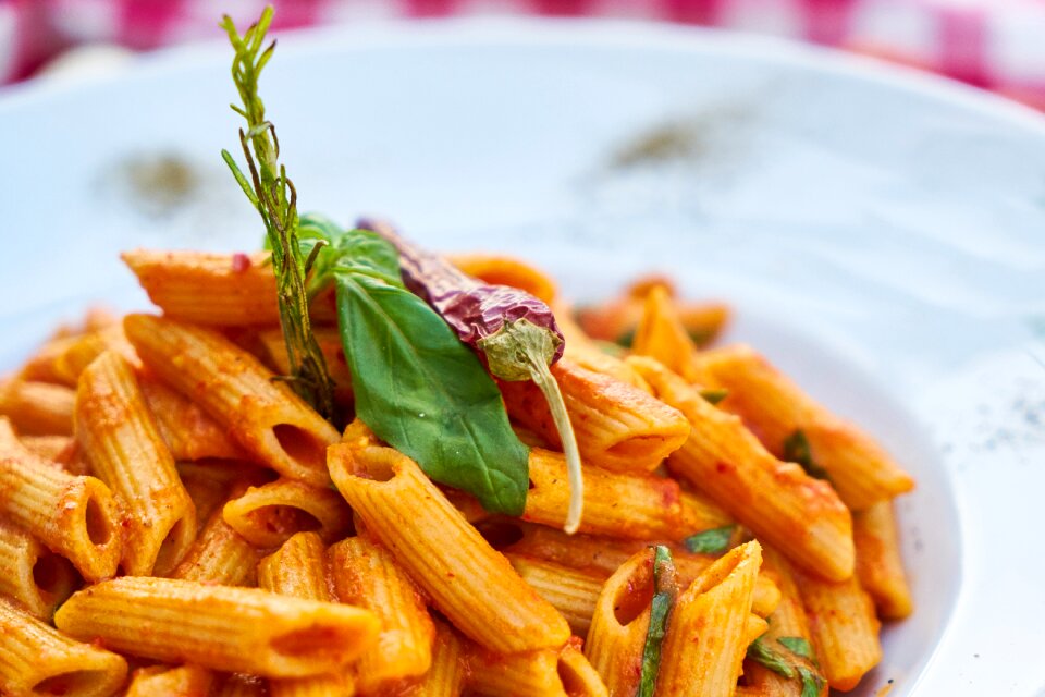 Penne pasta arrabbiata sauce
