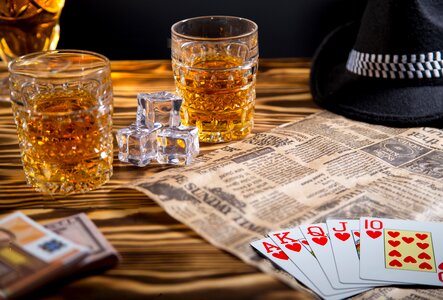 Playing cards whisky