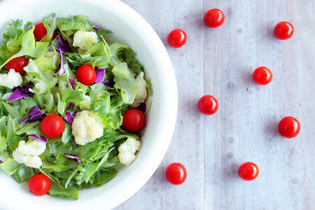 Salad small tomato food