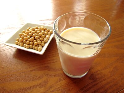 Soy milk drink photo