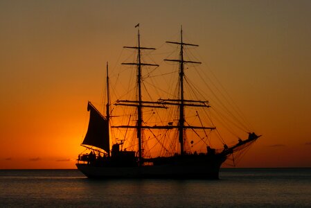 Sunset ship photo