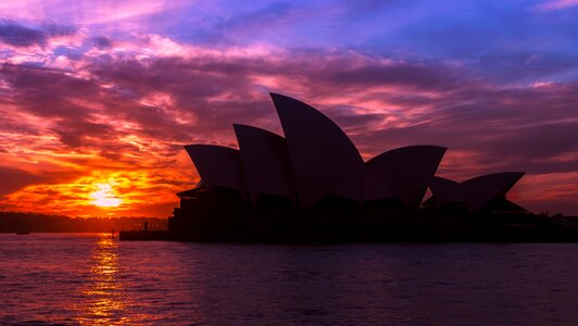 Sydney opera house sunset