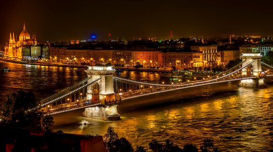 Szechenyi chain bridge night photo