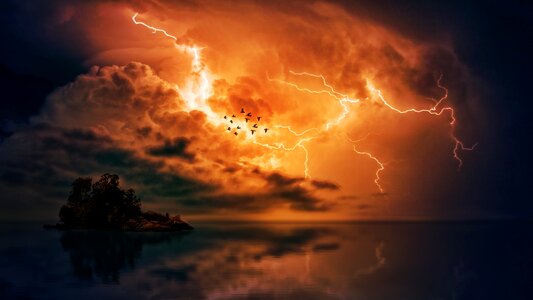 Thunderstorm lightning