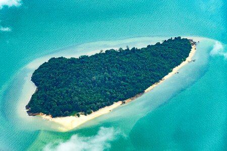 Tropical island sea