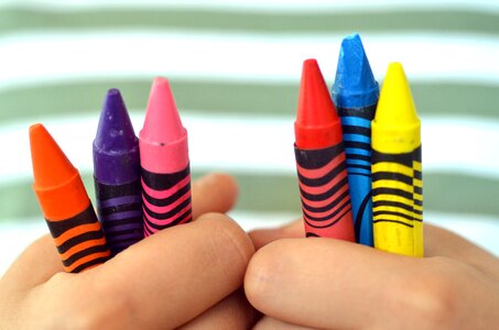 Wax crayon photo