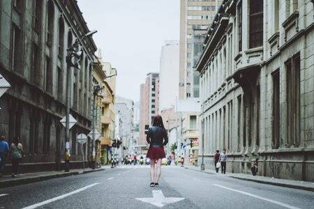 Woman city