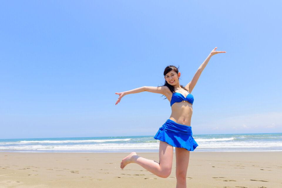 Woman girl bikini beach