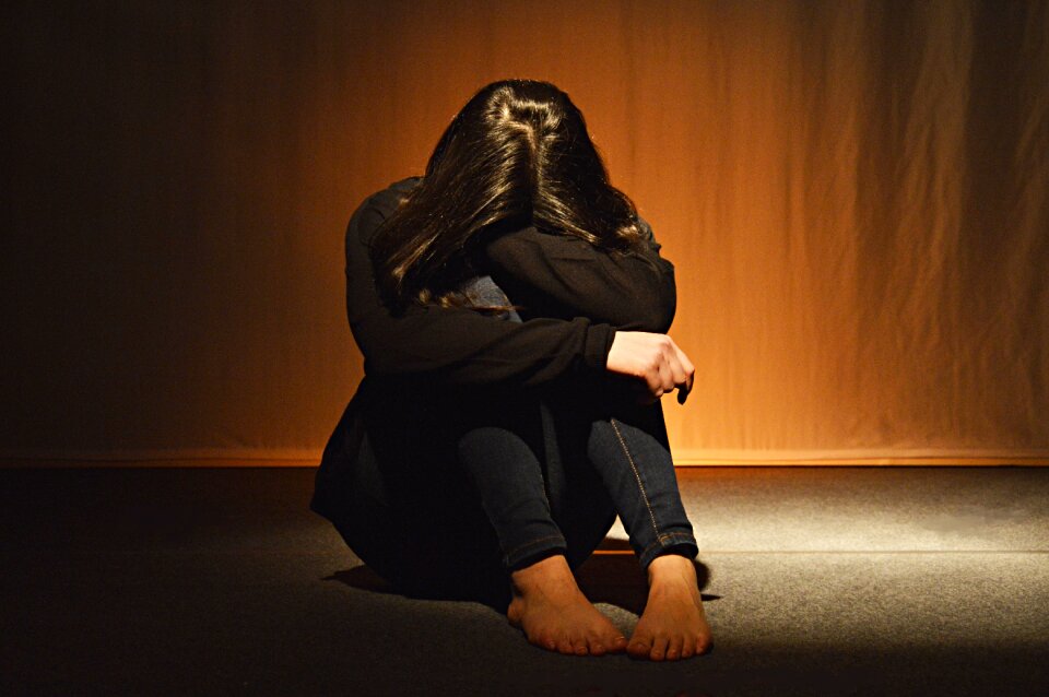 Woman girl depressed