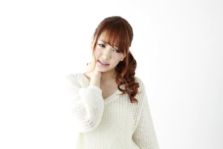 Woman girl neck pain