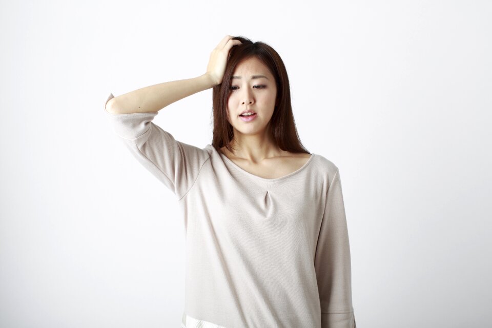 Woman girl troubled