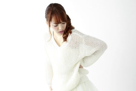 Woman low back pain