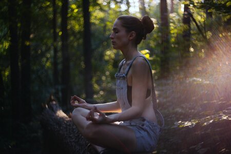 Woman meditation photo