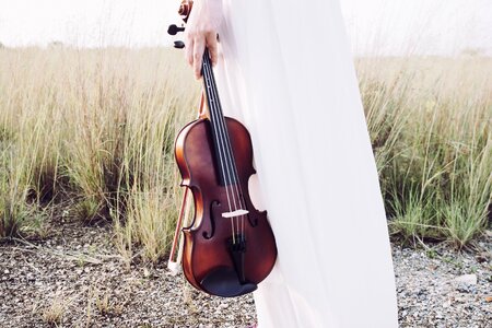 Woman violin music photo