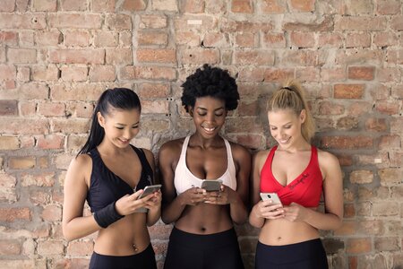 Women fitness smartphone