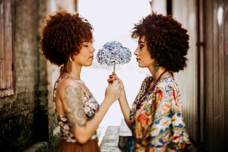 Women girls afro