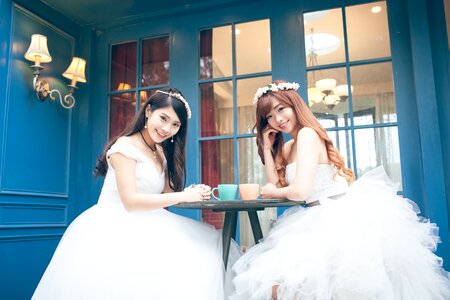 Brides wedding dress
