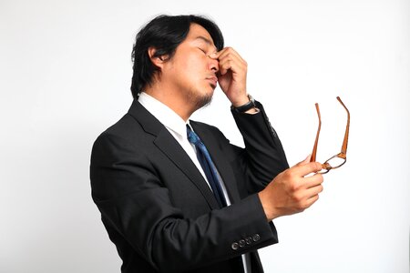 Business man tired
