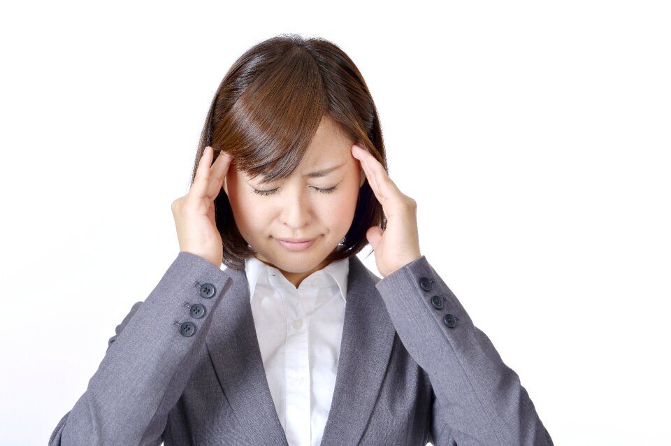Business woman headache
