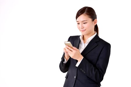 Business woman smartphone photo