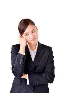Business woman thinking