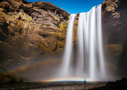 Skogafoss waterfall rainbow photo