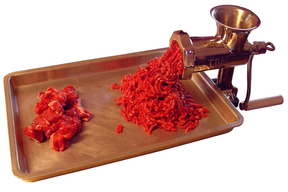 Grinder mincer hamburger