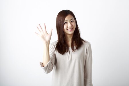 Woman girl five