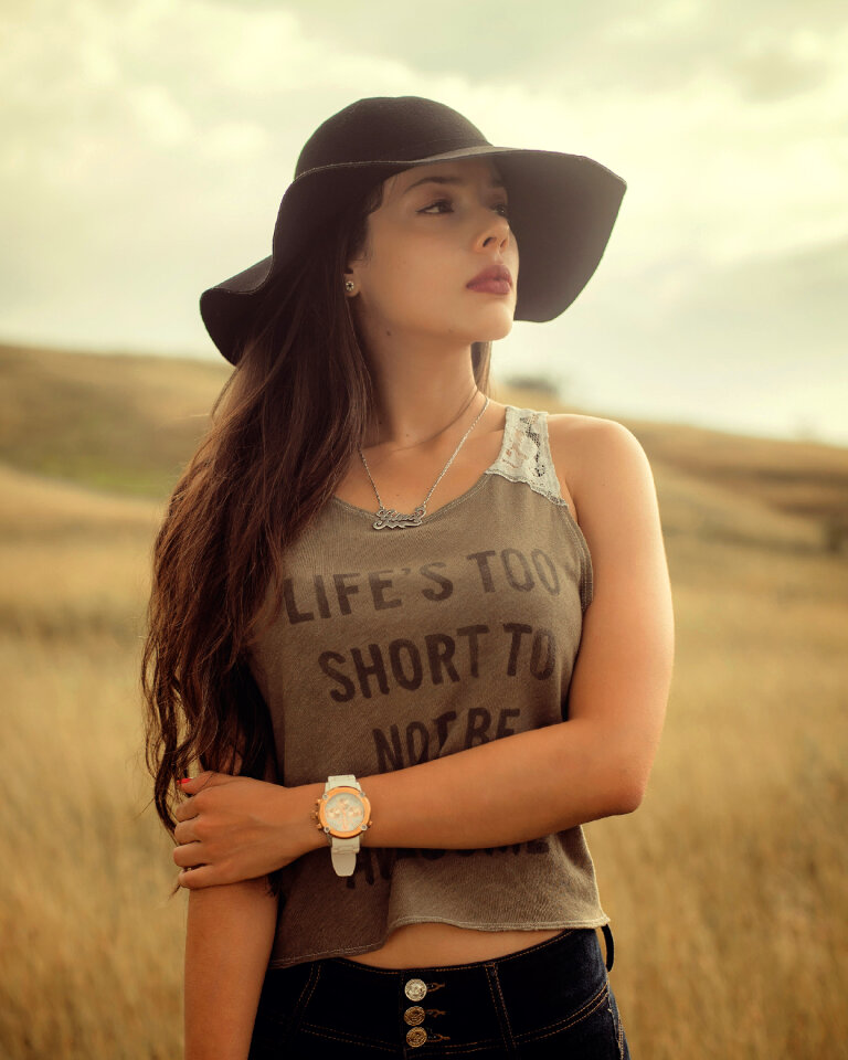 Woman girl hat