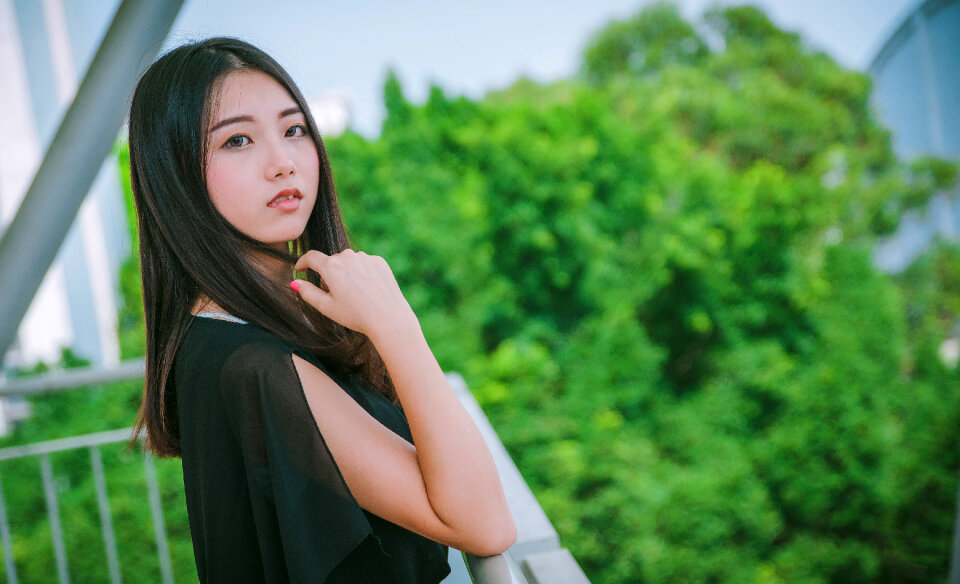 Woman girl portrait