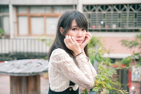 Woman girl portrait
