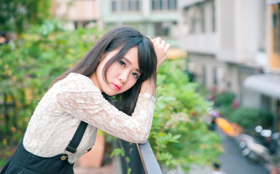 Woman girl portrait