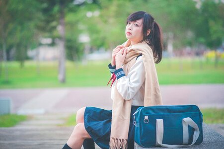 Female high school student