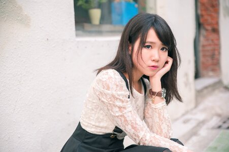 Woman girl portrait