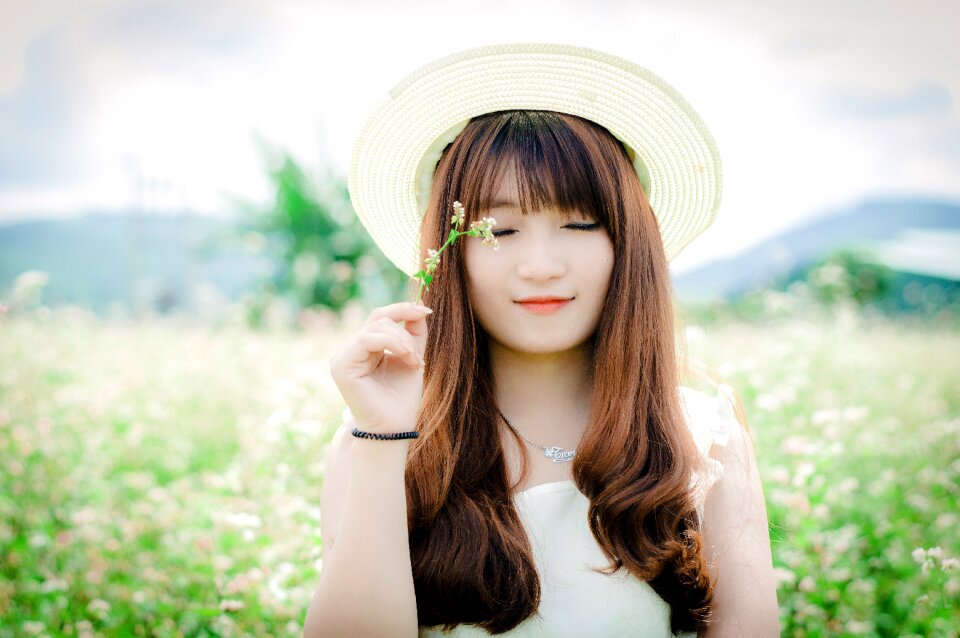 Woman girl portrait