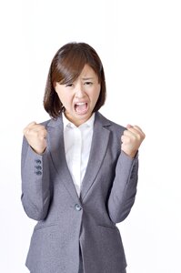 Business woman angry photo