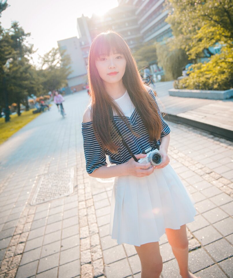 Woman girl portrait camera